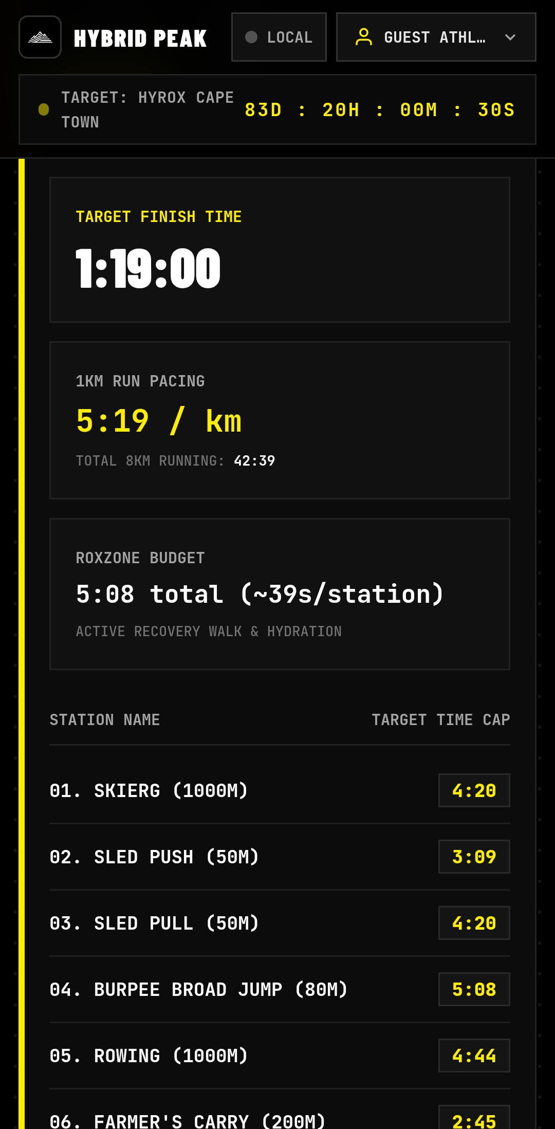 Race Pacing Calculator